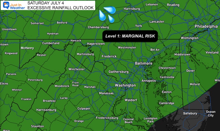 July 3 weather NOAA Excessive Rainfall Saturday
