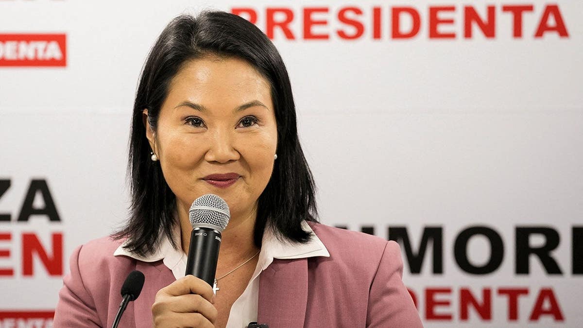 Keiko Fujimori speaking