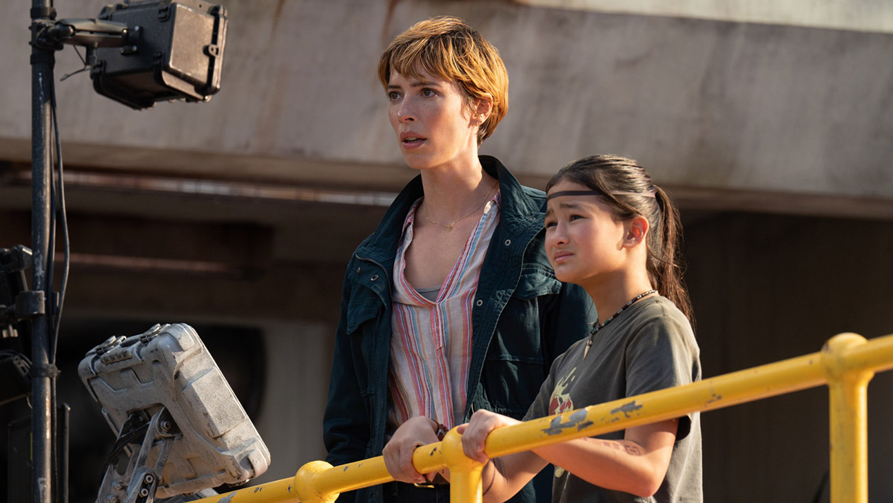 Godzilla x Kong: The New Empire, from left: Rebecca Hall, Kaylee Hottle, 2024.