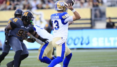 Taylor Elgersma, Winnipeg Blue Bombers overcome Collaros injury to beat Hamilton (& nine other thoughts)