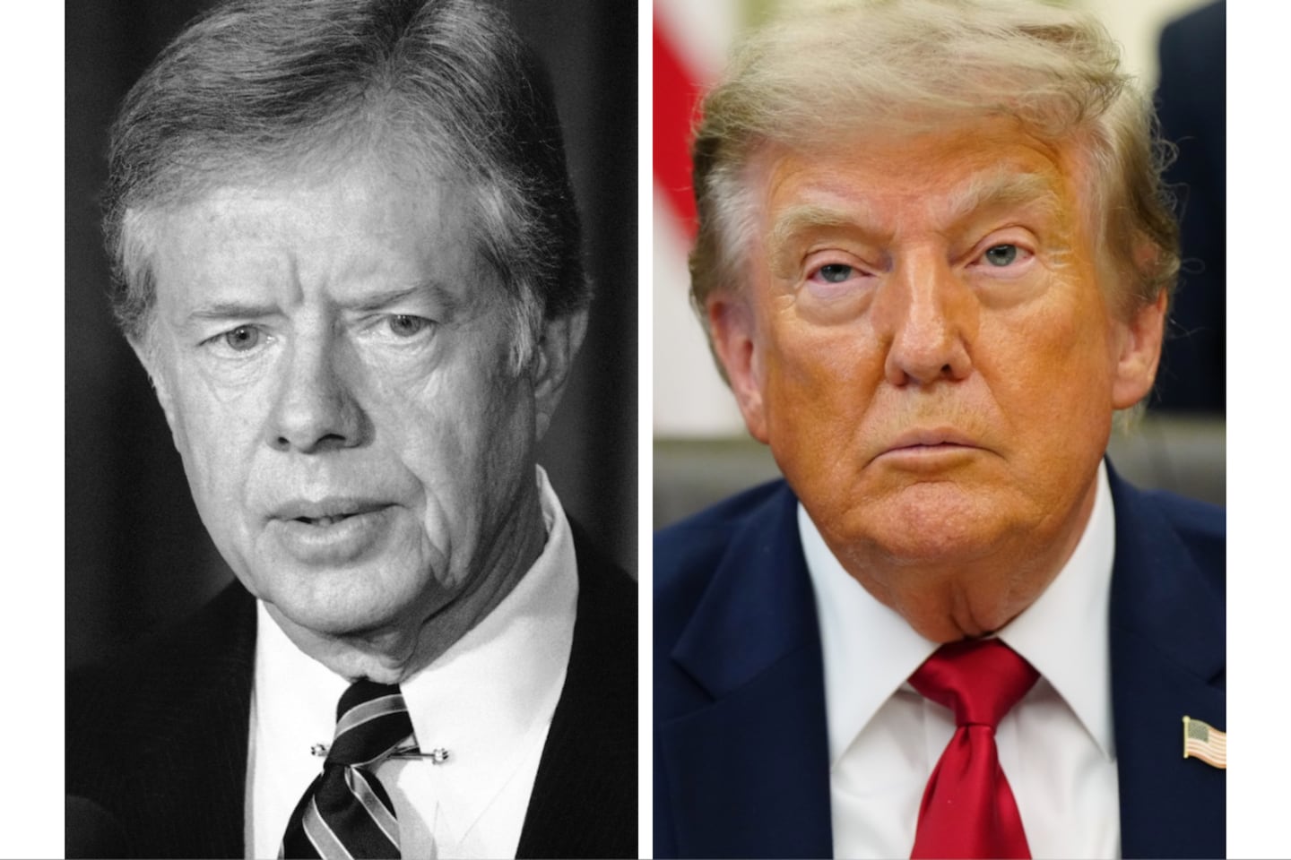 President Jimmy Carter and President Donald Trump
