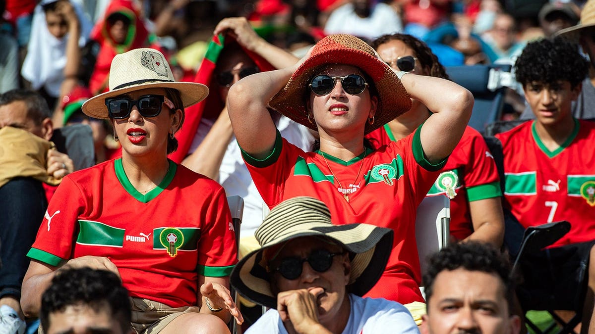 Morocco fans upset during match