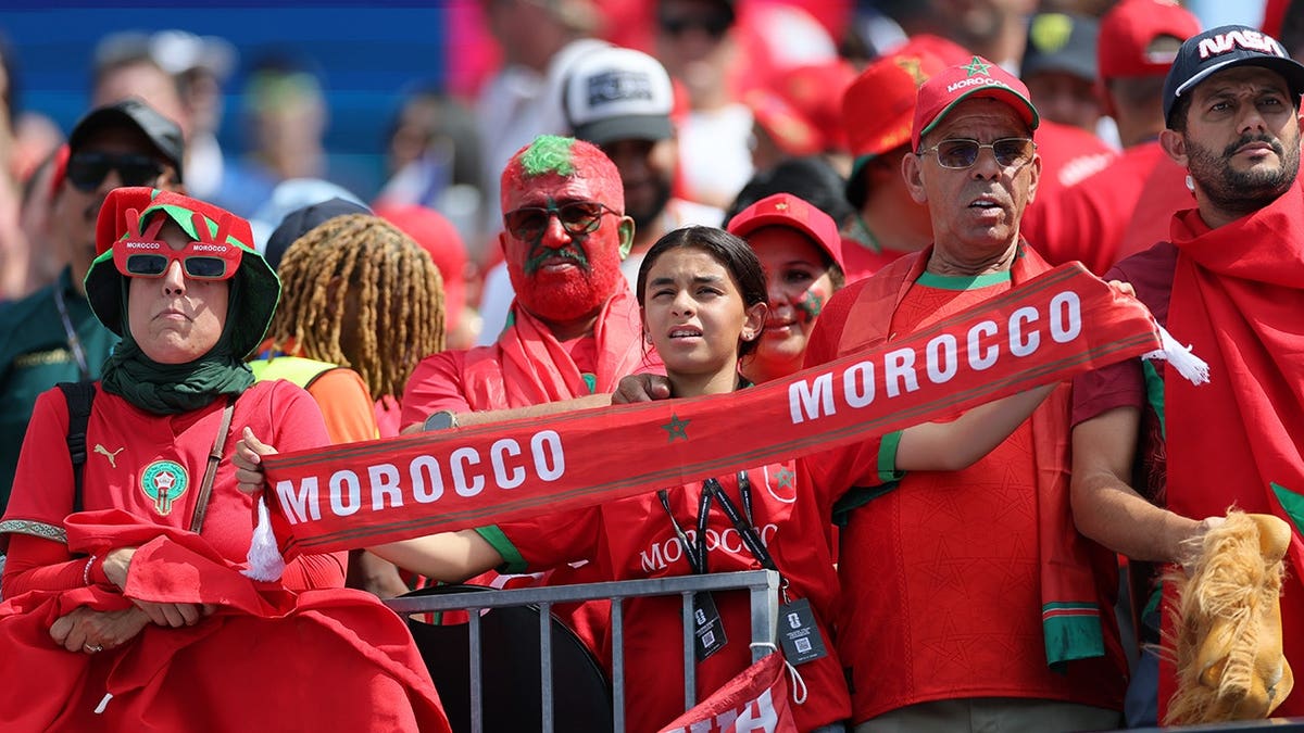 Morocco fans in stands
