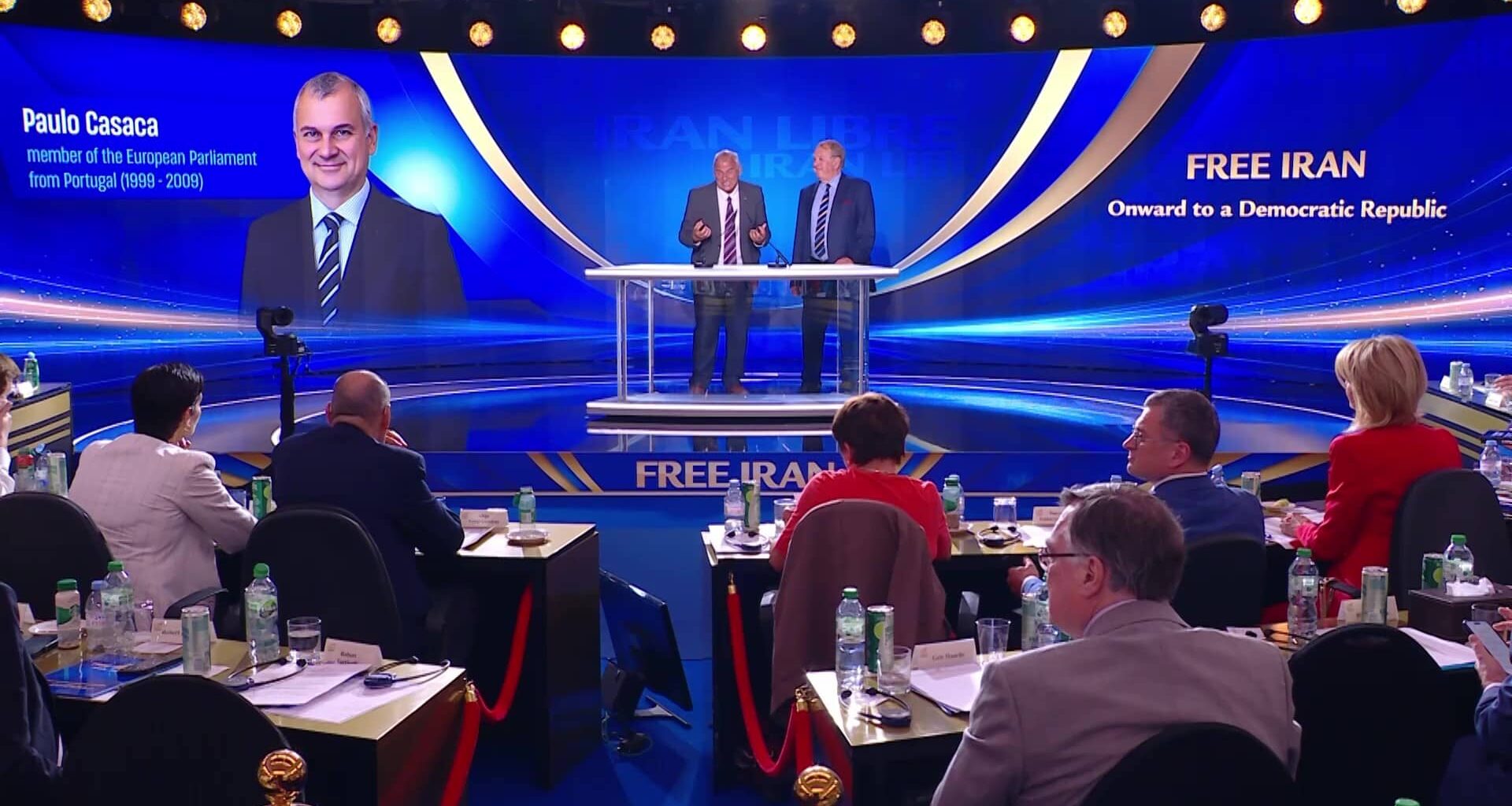 Former Member of the European Parliament Paulo Casaca addresses the second day of the Free Iran 2026 World Summit on June 21, 2026