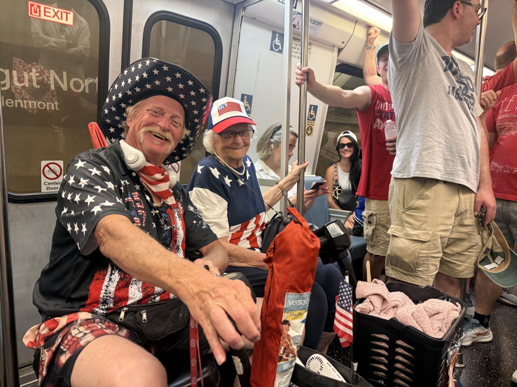 People of the Metro train