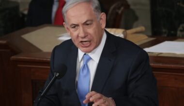 Israeli Prime Minister Benjamin Netanyahu urges lawmakers to reject the Iran nuclear deal during a joint meeting of Congress in the House chamber at the U.S. Capitol, March 3, 2015.