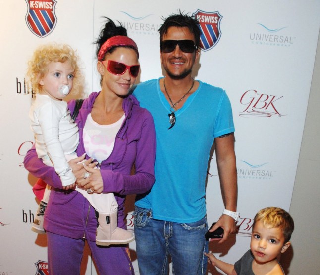 LOS ANGELES, CA - FEBRUARY 21: Television Personalities Katie Price, Peter Andre, Junior and Princess attend GBK's Oscar Lounge At SLS Hotel Day 2 on February 21, 2009 in Los Angeles, California. (Photo by Amy Graves/WireImage)
