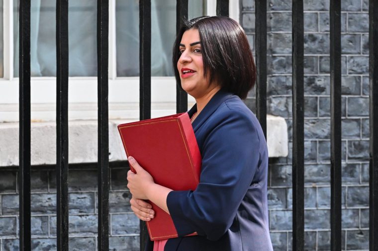 LONDON, UNITED KINGDOM - JUNE 23, 2026: Secretary of State for the Home Department Shabana Mahmood arrives in Downing Street to attend the weekly Cabinet meeting in London, United Kingdom on June 23, 2026. (Photo credit should read Wiktor Szymanowicz/Future Publishing via Getty Images)