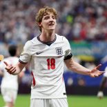 Soccer Football - FIFA World Cup 2026 - Semi Final - England v Argentina - Atlanta Stadium, Atlanta, Georgia, U.S. - July 15, 2026 England's Anthony Gordon celebrates scoring their first goal REUTERS/Paul Childs