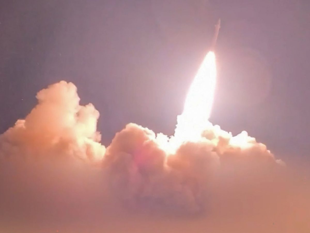 TOPSHOT - This screen grab taken from video footage released on July 16, 2026 by Iran's Revolutionary Guards (IRGC)'s Sepah News website shows a missile being launched from an undisclosed location towards US targets in Jordan, Kuwait and Bahrain. Kuwait's military said it was responding to renewed Iranian aerial attacks on July 16 as Iran and the United States exchanged strikes over control of the vital Strait of Hormuz. (Photo by SEPAHNEWS.COM / AFP via Getty Images) /