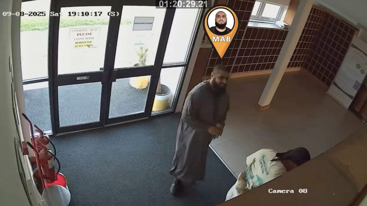 Handout grab dated 09/08/25 taken from CCTV issued by Greater Manchester Police (GMP) of Mohammad Bashir and Jihad Al-Shamie at the Al Sunnah Mosque in Manchester, where they mistakenly believed they had hidden from the cameras and that their conversations would not be overheard. Mohammad Bashir, 31, who planned a terror attack with his friend - who went on a fatal knife rampage at a Manchester synagogue less than two months later - has been sentenced to life with a minimum term of 17 years at Manchester Crown Court. Issue date: Thursday July 23, 2026. PA Photo. Photo credit should read: GMP/PA Wire NOTE TO EDITORS: This handout photo may only be used in for editorial reporting purposes for the contemporaneous illustration of events, things or the people in the image or facts mentioned in the caption. Reuse of the picture may require further permission from the copyright holder.