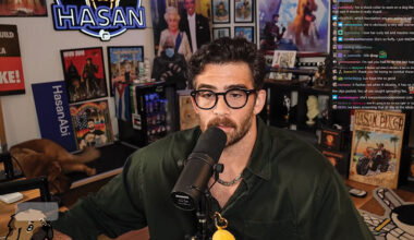 Left-wing creator Hasan Piker livestreams hyper-political content.