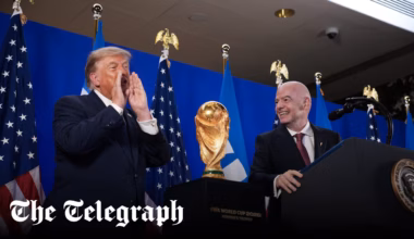 Trump aims jibe at Tuchel for Kane ‘mistake’ at World Cup reception for Gianni Infantino