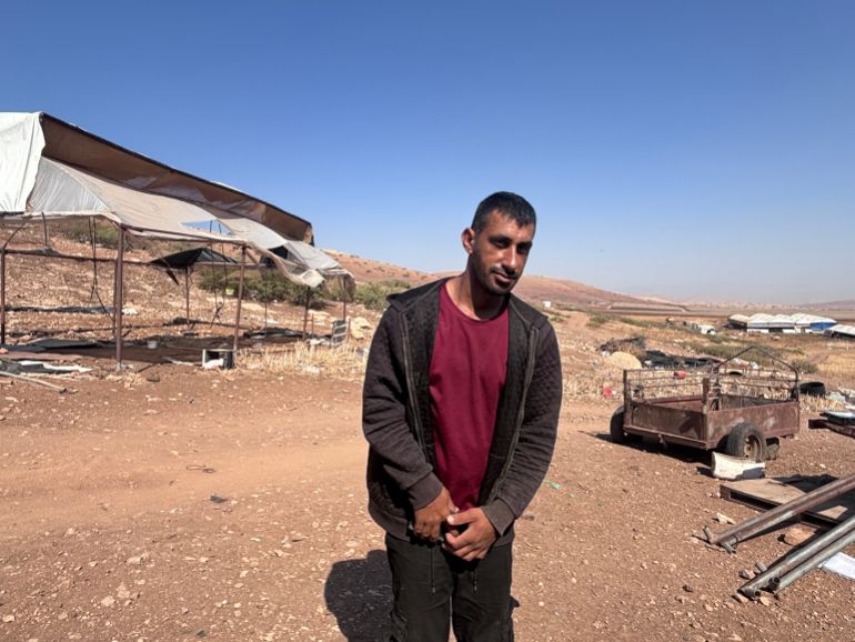Thaer Bisharat is always fearful of attack by Israeli settlers or soldiers [Al Jazeera]