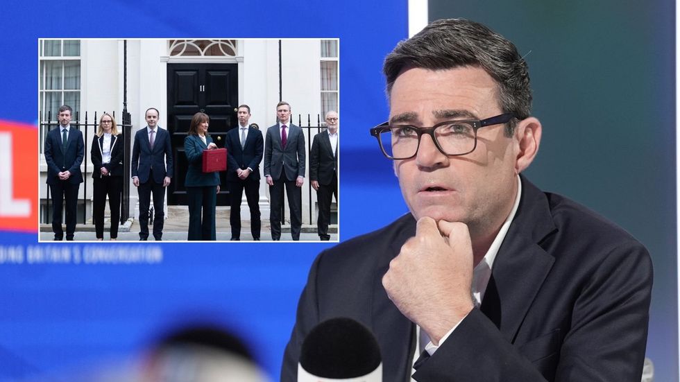 Andy Burnham and Treasury ministers before the 2025 Budget