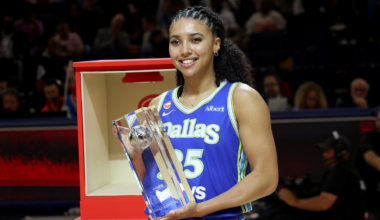 Wings' Azzi Fudd makes history with WNBA 3-point shooting contest win, challenges Steph Curry to a 'rematch'