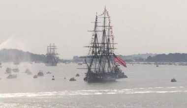 Tall ships in Boston Harbor causing delays at Logan Airport