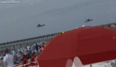 Navy's elite Blue Angels under investigation after video shows low flyover at Florida beach