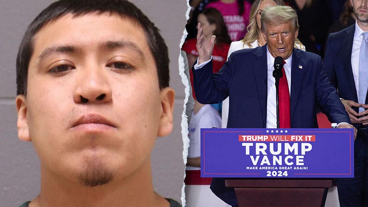 Brandon Ortiz-Vite mugshot and President Donald Trump