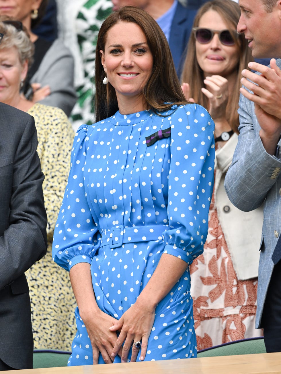 london, england july 05: catherine, duchess of cambridge attends day 9 of the wimbledon tennis championships with prince william, duke of cambridge at all england lawn tennis and croquet club on july 05, 2022 in london, england. (photo by karwai tang/wireimage)