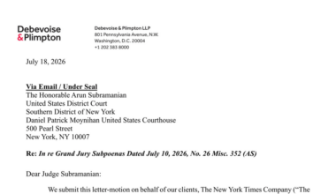 Read The Times’s Motion in Response to the Trump Administration Subpoenas