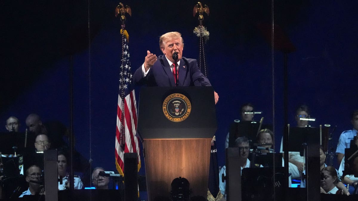 President Trump speaks at July 4 celebration