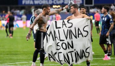 UK urges FIFA to investigate Argentina over Falklands banner at World Cup