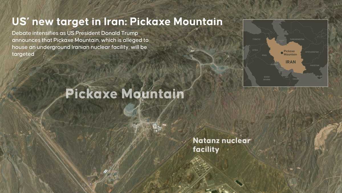 What is 'Pickaxe Mountain' in Iran?