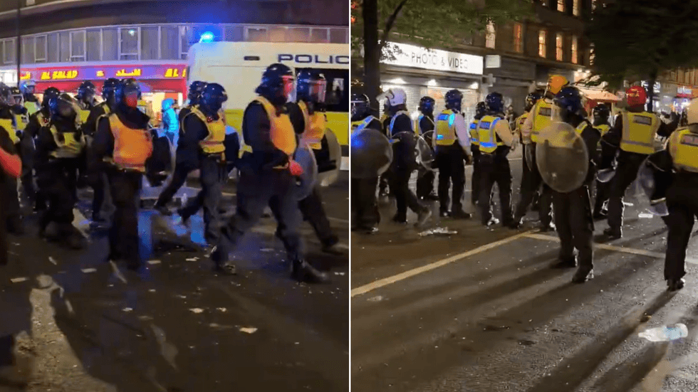 Edgware Road Morocco fans and police