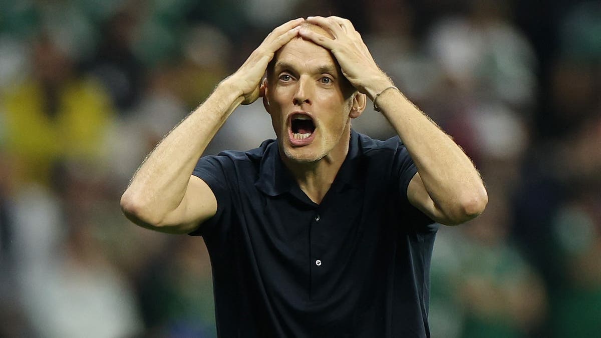 Thomas Tuchel reacts during the match in Mexico City.