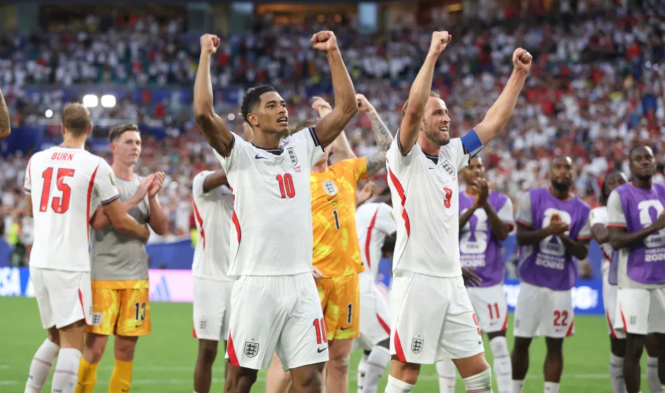 England celebrate beating Norway at the 2026 World Cup.