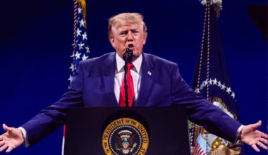 Trump touts America's "golden age", attacks communism in delayed July 4th speech