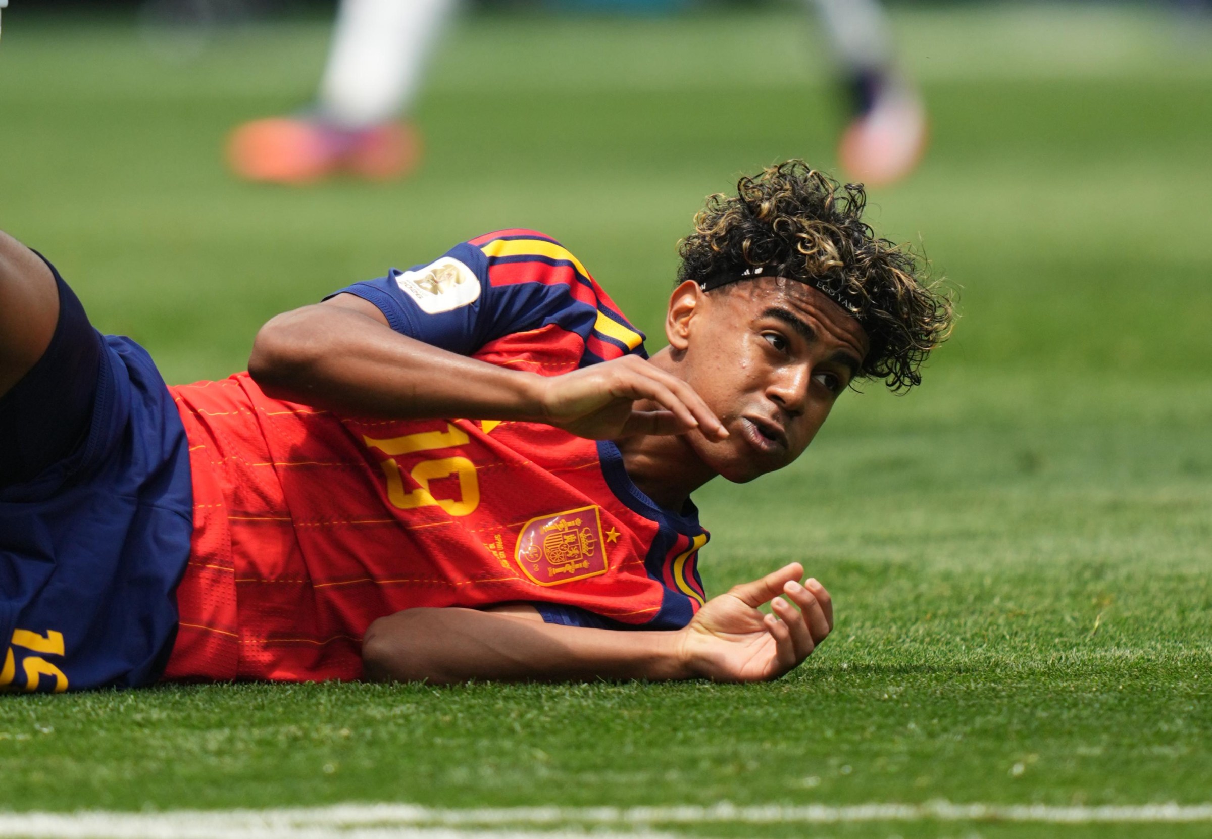 Lamine Yamal (Spain) during Quarter final FIFA World Cup 2026, Spain and Belgium, Los Angeles Stadium, Los Angeles, USA on July 10 2026. (Photo by Ulrik Pedersen/NurPhoto via Getty Images)