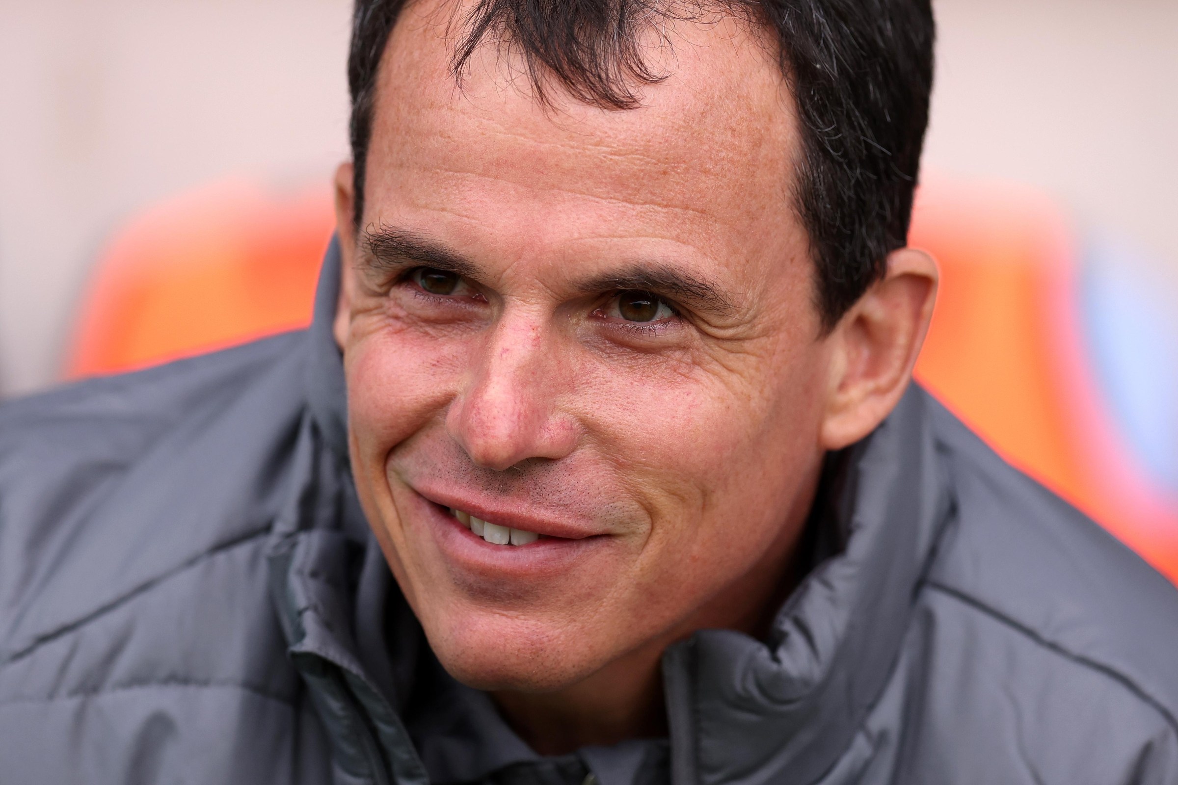 YORK, ENGLAND - JULY 18: Regis Le Bris, Manager of Sunderland, looks on prior to the Pre-season friendly match between York City and Sunderland at LNER Community Stadium on July 18, 2026 in York, England. (Photo by George Wood/Getty Images)