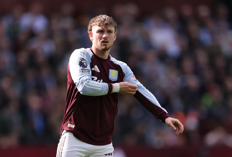 Harvey Elliott in action for Aston Villa