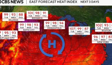 Maps show millions of Americans under heat alerts from extreme temperatures in Plains, Northeast