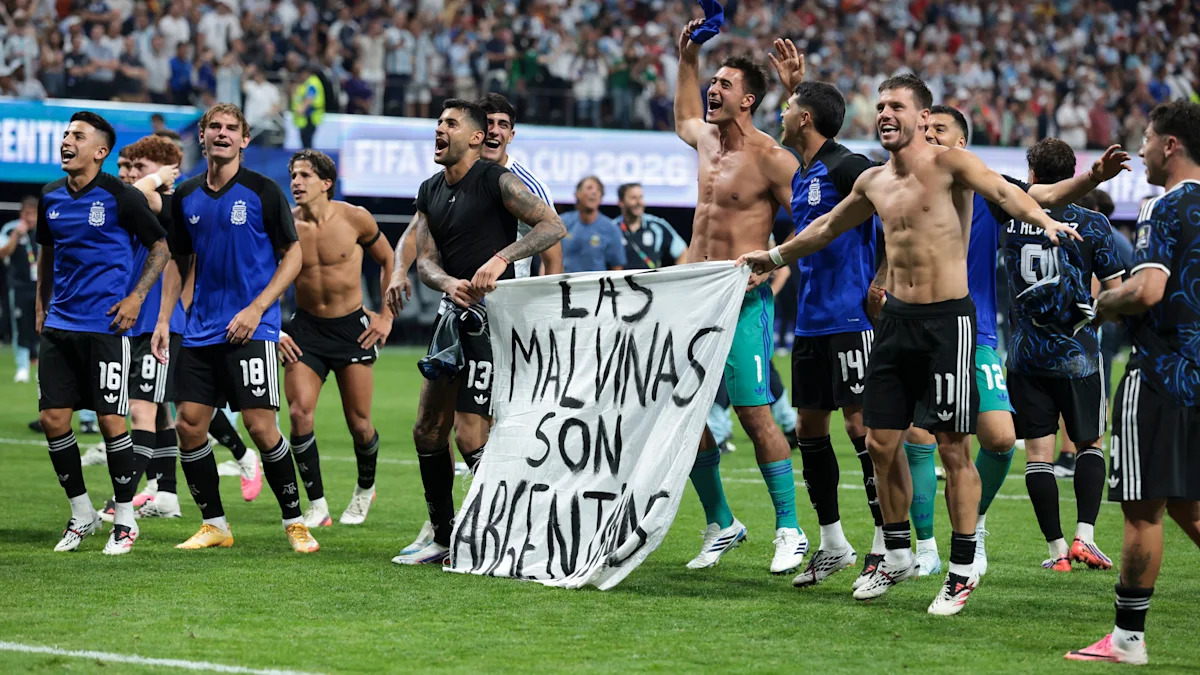 Why England is angry about Argentina celebrating its win with a Falkland Islands banner — 'Las Malvinas son Argentinas'