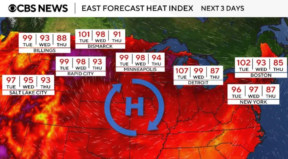 Maps show heat alerts as extreme temperatures threaten millions