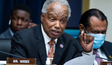 Georgia Rep. David Scott is seen during a House Financial Services Committee hearing. (Tom Williams/CQ Roll Call)