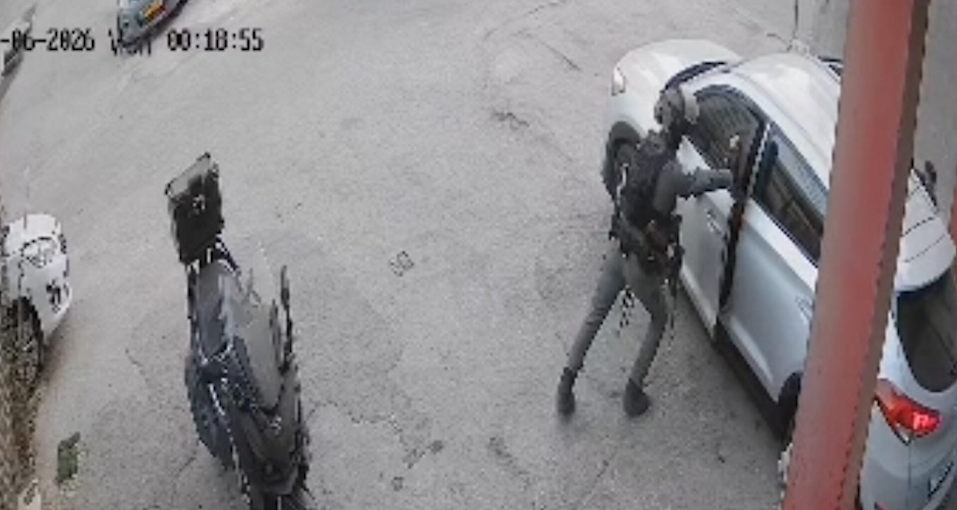 Moment Israeli soldier hurls stun grenade into Palestinians’ car | Israel-Palestine conflict News