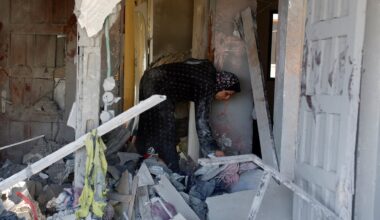 Palestinians in Gaza search through homes destroyed by Israeli strikes | Gaza
