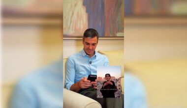 Spanish PM Pedro Sanchez thanks young Gaza artist for painting him | Israel-Palestine conflict