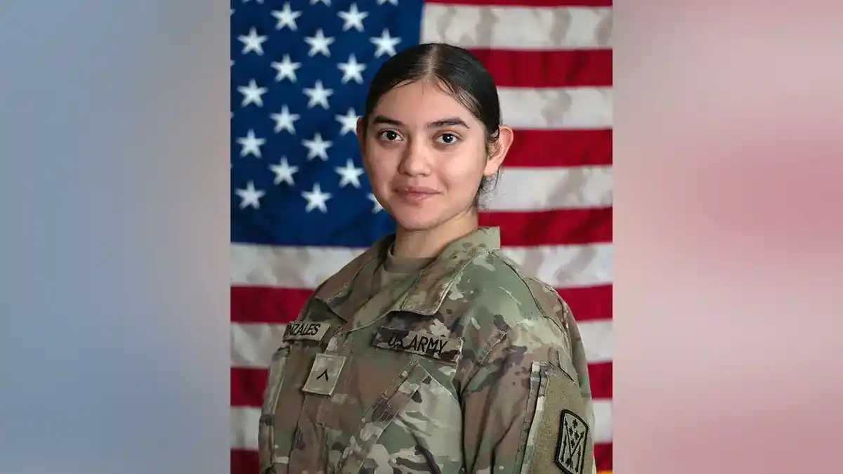 Army Pvt. Isabella Gonzales, 19, of Carrollton, Texas