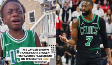 Jaylen Brown responds to viral video of crying 6-year-old Celtics fan after trade news