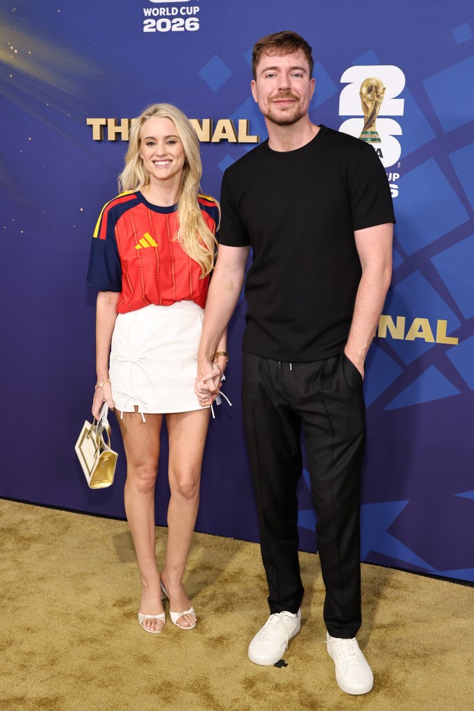 The Booysen and Mr. Beast attend the 2026 World Cup Final