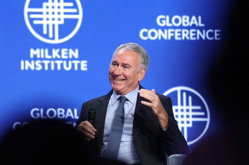 Ken Griffin, founder and CEO of Citadel, speaking at the Milken Institute Global Conference.