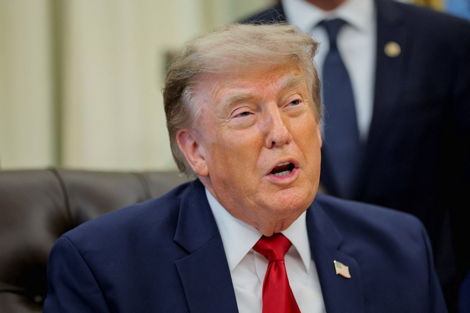 Trump talking