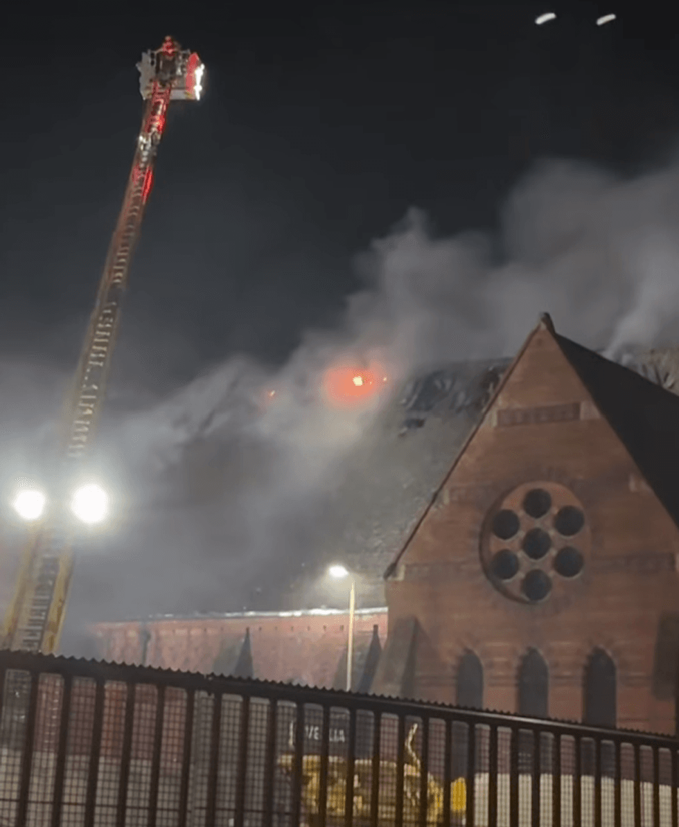 Leicester church fire