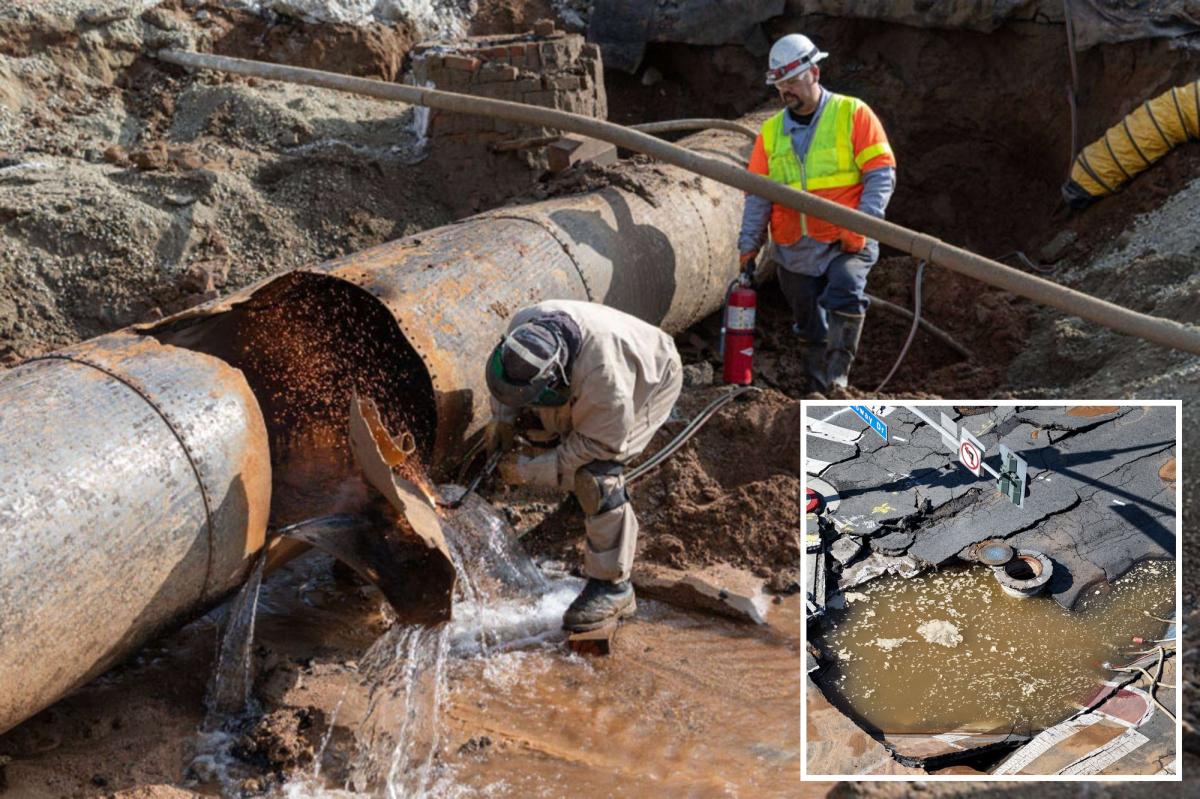 New photo shows 100-year-old pipe destroyed in West Hollywood water main break