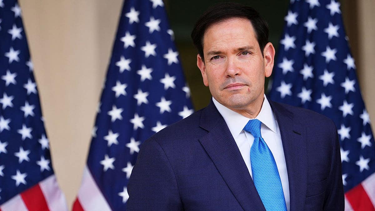 US Secretary of State Marco Rubio looking on during embassy dedication ceremony